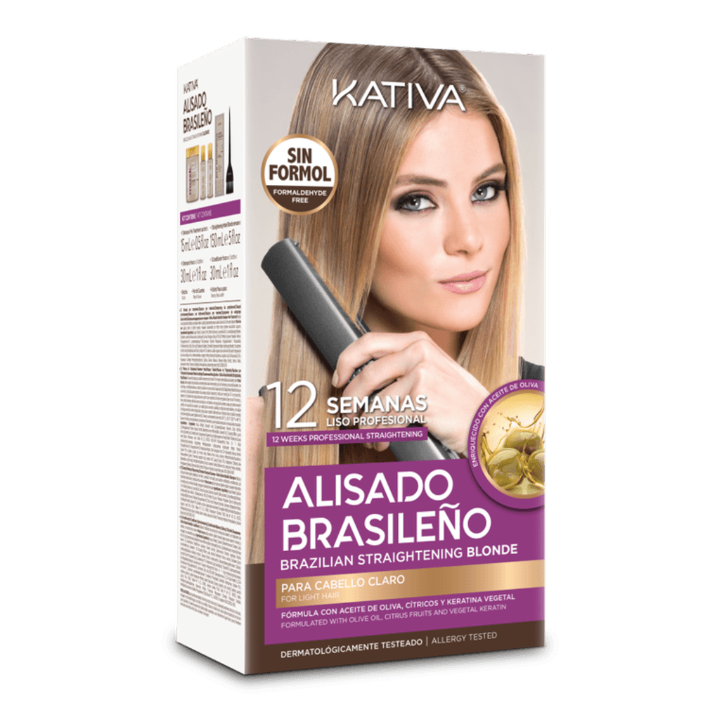 Kit Kativa Alisado Brasile o Straightening Blonde MORADO moradoapp